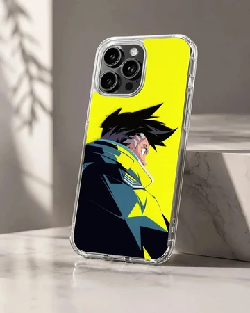 Dynamic cyberpunk illustration on a phone case