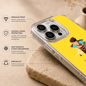 Bold cyberpunk design featuring dynamic character art on a phone case — Info
