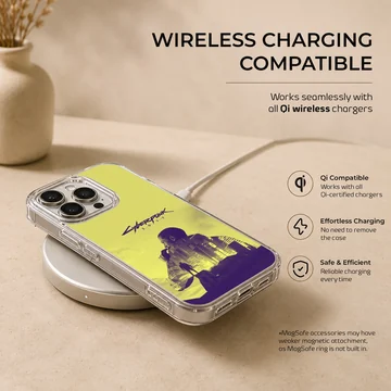 Futuristic cityscape design on Cyberpunk phone case — Charging