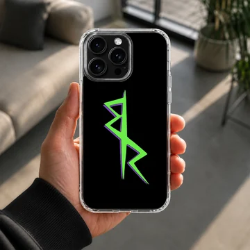 Cyberpunk design with bold lettering on a black background - phone case — Lifestyle