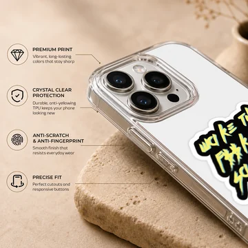 Bold typography with the phrase 'Wake The F*ck Up, Samurai!' on a cyberpunk phone case — Info