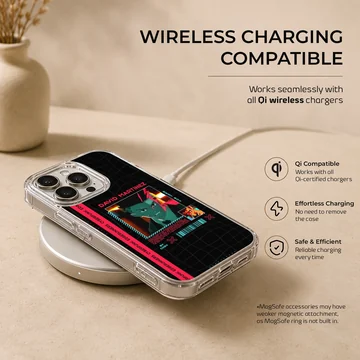 Cyberpunk design phone case with vibrant colors and dynamic artwork — Charging