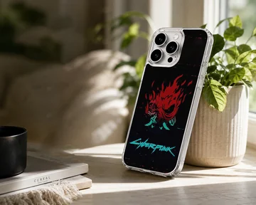 Cyberpunk-themed digital illustration phone case — Lifestyle