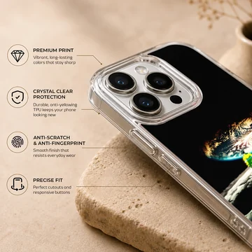 Cyberpunk-inspired phone case featuring space exploration artwork — Info