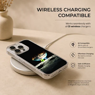 Cyberpunk-inspired phone case featuring space exploration artwork — Charging