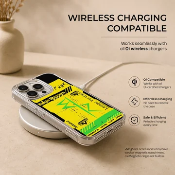 Cyberpunk Edge Runners phone case in bright colors — Charging