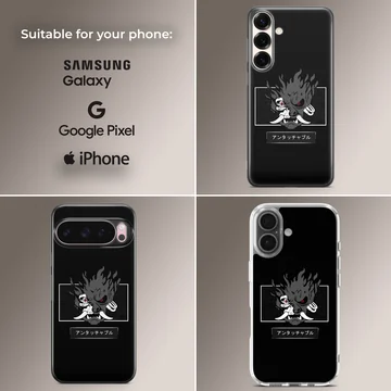 Futuristic cyberpunk artwork on a phone case — Collage