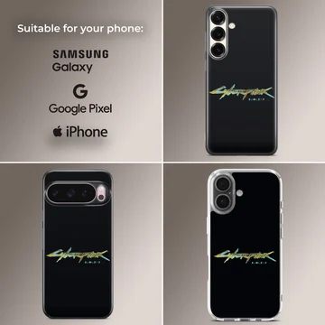 Stunning cyberpunk artwork on a sleek phone case — Collage