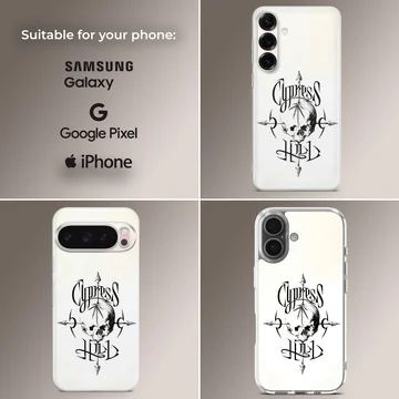 Cypress Hill phone case with bold skull and arrows design — Collage