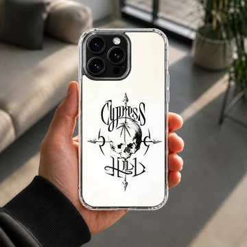 Cypress Hill phone case with bold skull and arrows design — Lifestyle