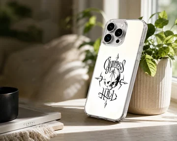 Cypress Hill phone case with bold skull and arrows design — Lifestyle