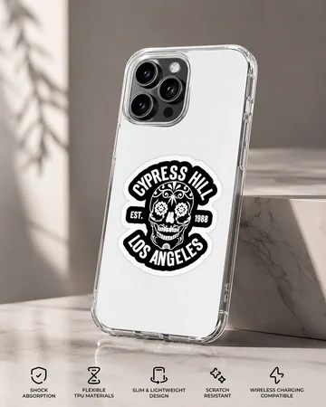 Cypress Hill artistic phone case featuring a bold skull design — Specs