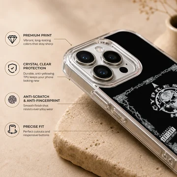 Cypress Hill design featuring bold typography on a black background phone case — Info