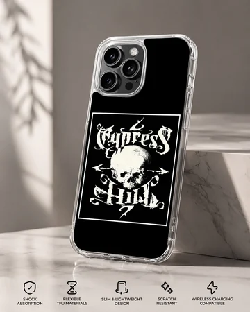 Cypress Hill skull design on a phone case — Specs