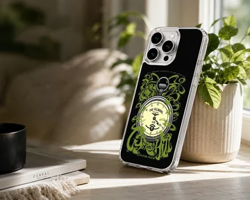 Cypress Hill phone case featuring an edgy clock design with green accents — Lifestyle