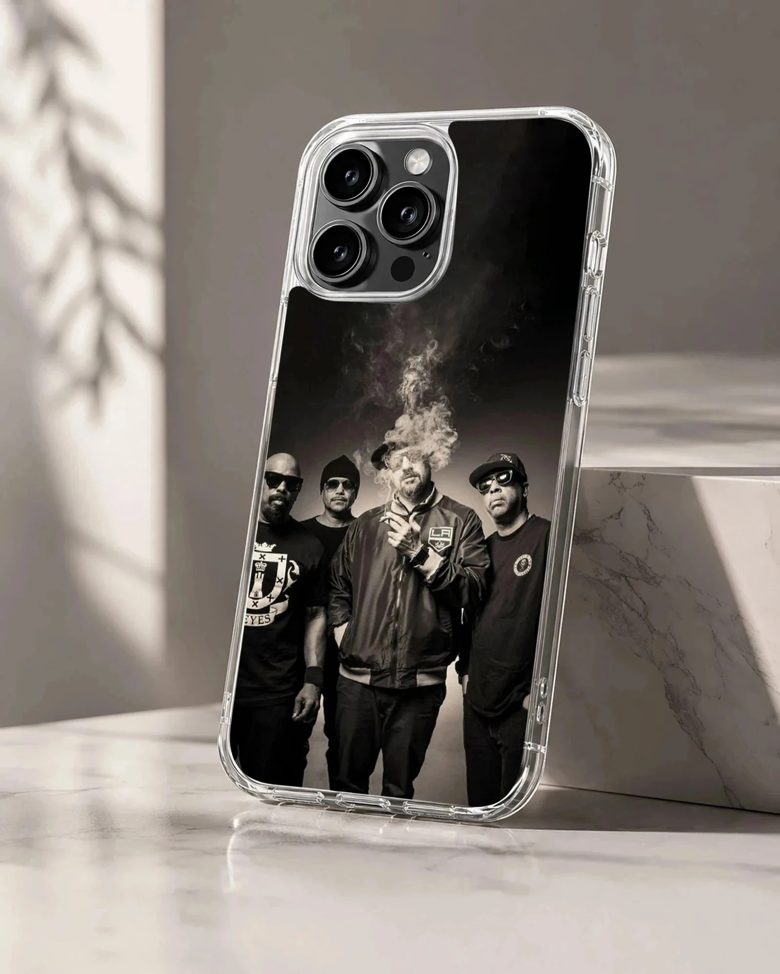 Cypress Hill band members in black and white phone case