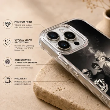 Cypress Hill band members in black and white phone case — Info