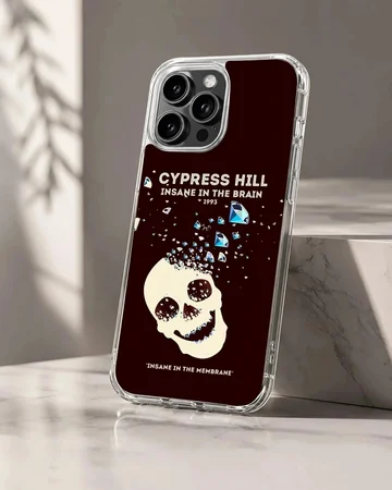 Cypress Hill 'Insane in the Membrane' phone case design with a skull