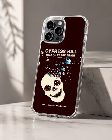Cypress Hill 'Insane in the Membrane' phone case design with a skull — Hero