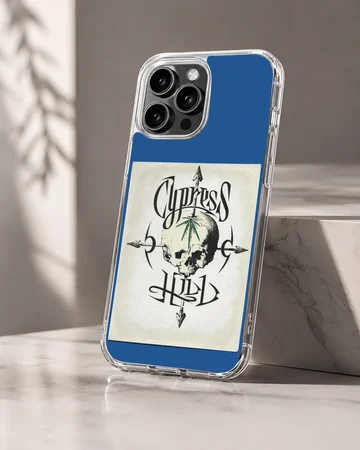 Cypress Hill phone case featuring an edgy skull design with bold typography — Hero