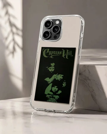 Cypress Hill phone case featuring bold green artwork on a black background