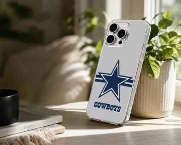 Dallas Cowboys logo on a phone case with blue star and text — Lifestyle