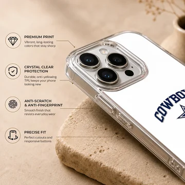 Dallas Cowboys phone case featuring star logo and bold typography — Info