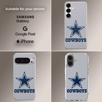 Dallas Cowboys phone case featuring bold star and logo design — Collage