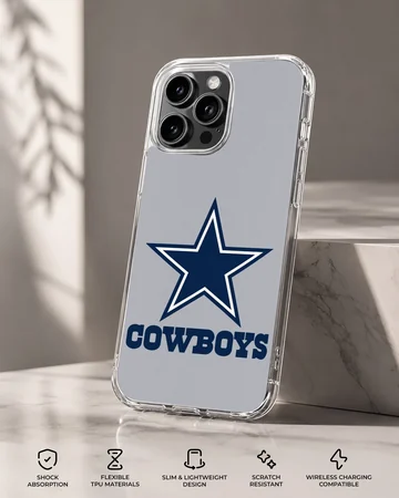 Dallas Cowboys phone case featuring bold star and logo design — Specs