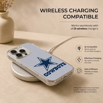 Dallas Cowboys phone case featuring bold star and logo design — Charging