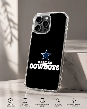 Dallas Cowboys logo on black background phone case — Specs