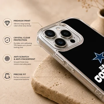Dallas Cowboys logo on black background phone case — Info