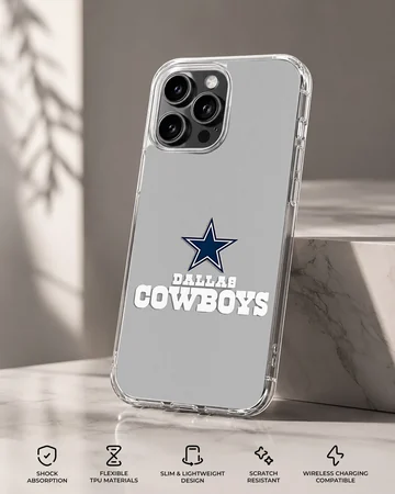 Dallas Cowboys phone case featuring a blue star and white text. — Specs