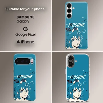 Demon Slayer Inosuke cartoon design on phone case — Collage