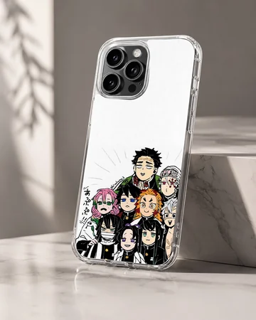 Illustration featuring Demon Slayer characters on phone case — Hero