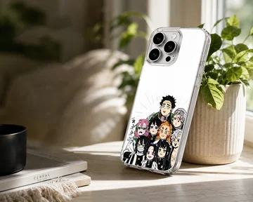 Illustration featuring Demon Slayer characters on phone case — Lifestyle