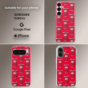 DrPepper design with bold typography on phone case — Collage