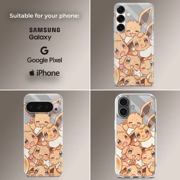 Eevee cartoon character design on phone case — Collage