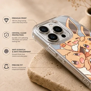 Eevee cartoon character design on phone case — Info