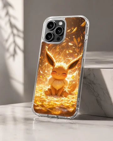 Eevee with golden glow on phone case — Hero