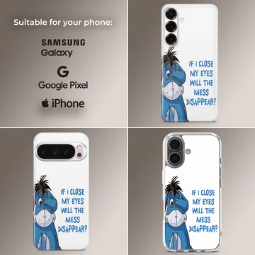 Eeyore cartoon illustration with quote phone case — Collage