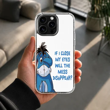 Eeyore cartoon illustration with quote phone case — Lifestyle