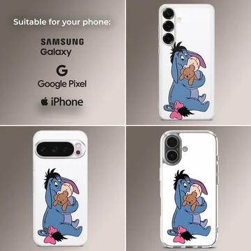 Eeyore cartoon design on phone case — Collage