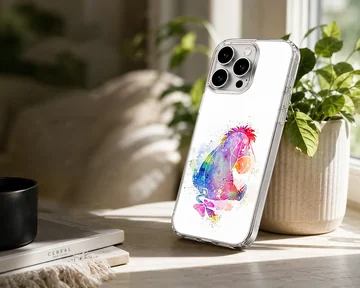 Colorful watercolor Eeyore design on phone case — Lifestyle
