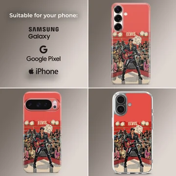 Elvis Presley tribute design on phone case — Collage