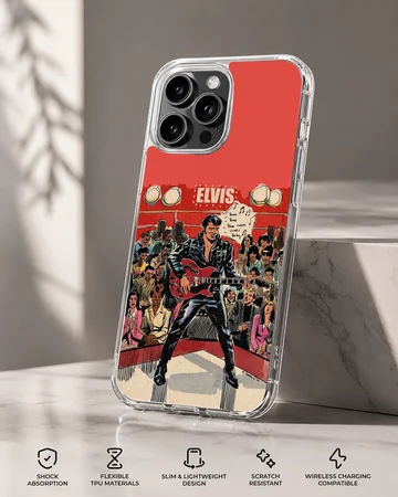 Elvis Presley tribute design on phone case — Specs