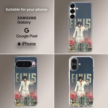 Elvis Presley with retro design in a phone case — Collage