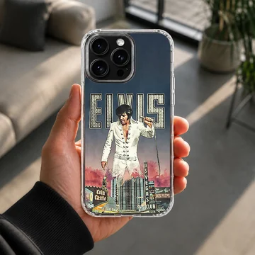 Elvis Presley with retro design in a phone case — Lifestyle