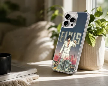 Elvis Presley with retro design in a phone case — Lifestyle