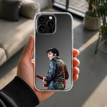 Elvis Presley portrait with guitar on phone case — Lifestyle